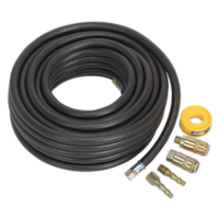 SEALEY AIR HOSE 15M X 8MM WITH CONNECTORS