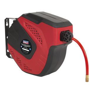 SEALEY AIR HOSE REEL AUTO-REWIND CONTROL 10M X 8MM ID - PU HOSE 2