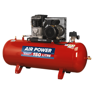 SEALEY AIR COMPRESSOR 150L BELT DRIVE 3HP (SAC1153B)