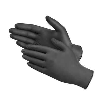 BLACK NITRILE POWDER FREE GLOVES (PAIR) 2