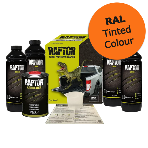 UPOL RAPTOR RAL TINTED COLOUR (3.8 LITRE KIT)