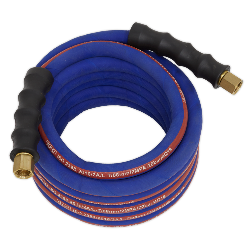 SEALEY HOSE 5M X 8MM WITH 1/4 BSP UNIONS (AH5R)