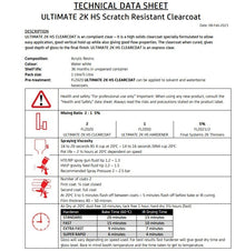 FINAL SYSTEMS ULTIMATE 2K HS CLEARCOAT KIT (7.5L) 2