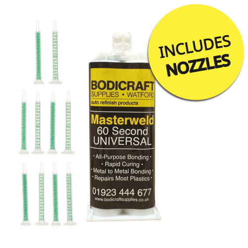 BODICRAFT SUPPLIES MASTERWELD UNIVERSAL (60 SECOND) WITH NOZZLES