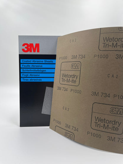 3M COATED ABRASIVE SHEETS 734 (WETORDRY) 3