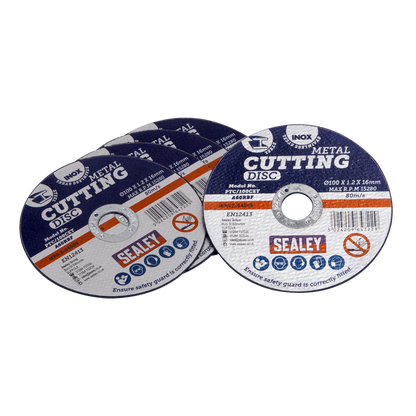 SEALEY CUTTING DISC 100 x 1.2MM (5 PACK)