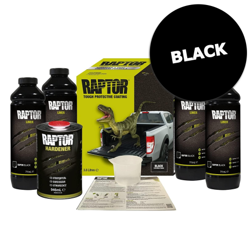 UPOL RAPTOR BLACK (3.8 LITRE KIT)