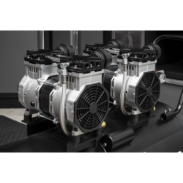 SEALEY 100L OIL FREE LOW NOISE DIRECT DRIVE AIR COMPRESSOR 2 X 2HP (SAC10001S)