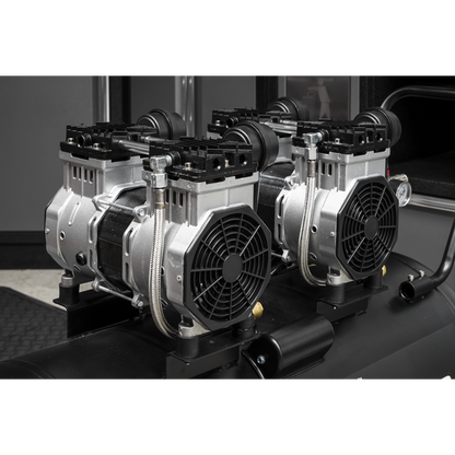 SEALEY 100L OIL FREE LOW NOISE DIRECT DRIVE AIR COMPRESSOR 2 X 2HP (SAC10001S)