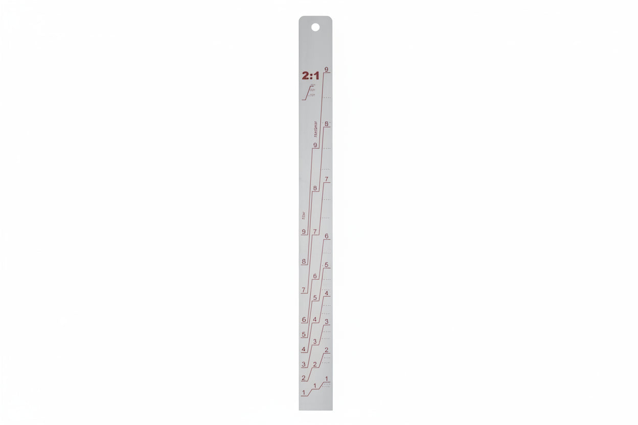 ALUMINIUM PAINT MEASURING / MIXING STICK 2:1/4:1