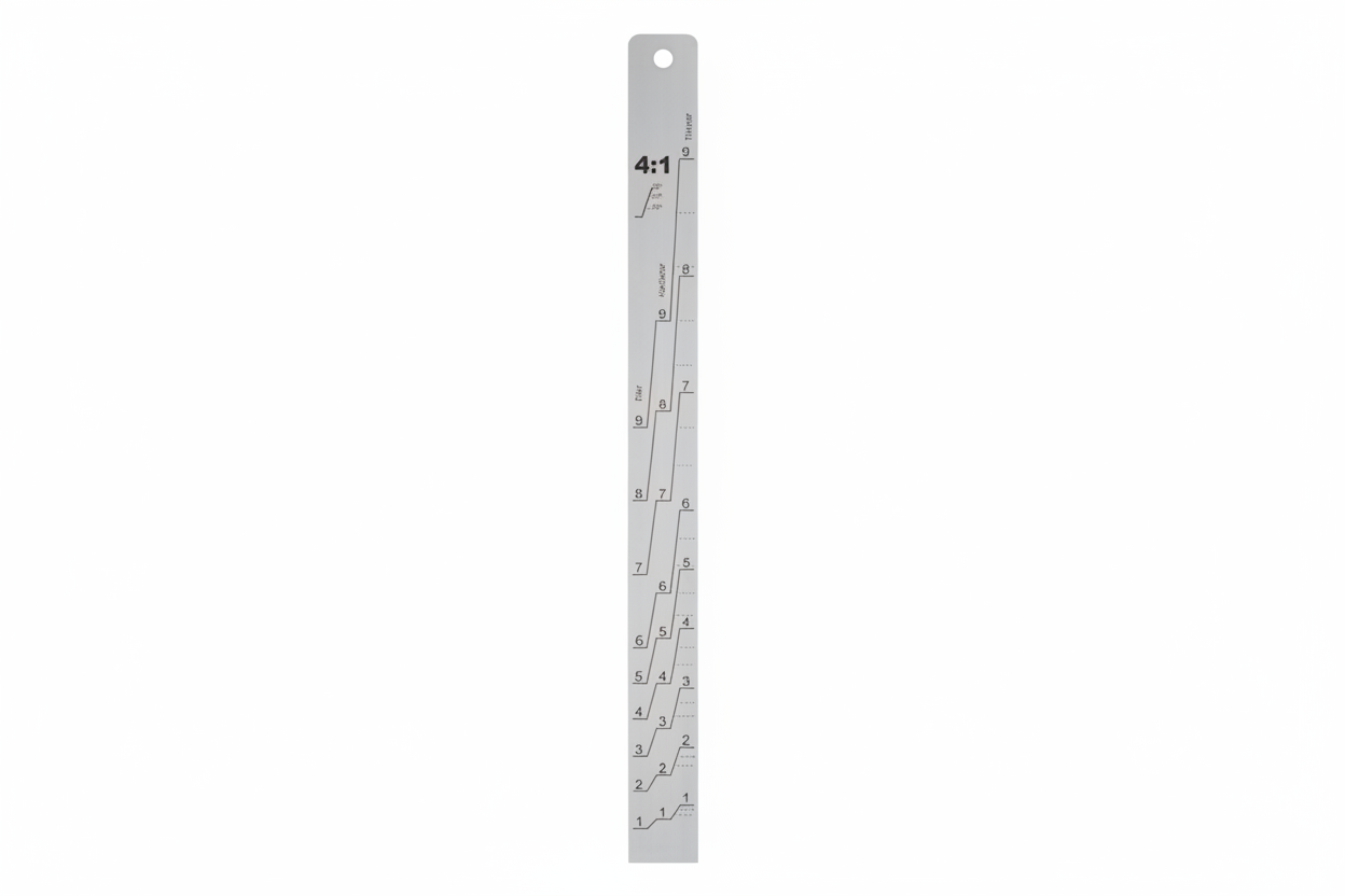 ALUMINIUM PAINT MEASURING / MIXING STICK 2:1/4:1