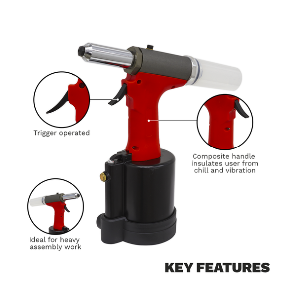 SEALEY GENERATION HEAVY DUTY AIR/HYDRAULIC RIVETER (REPAIRED)